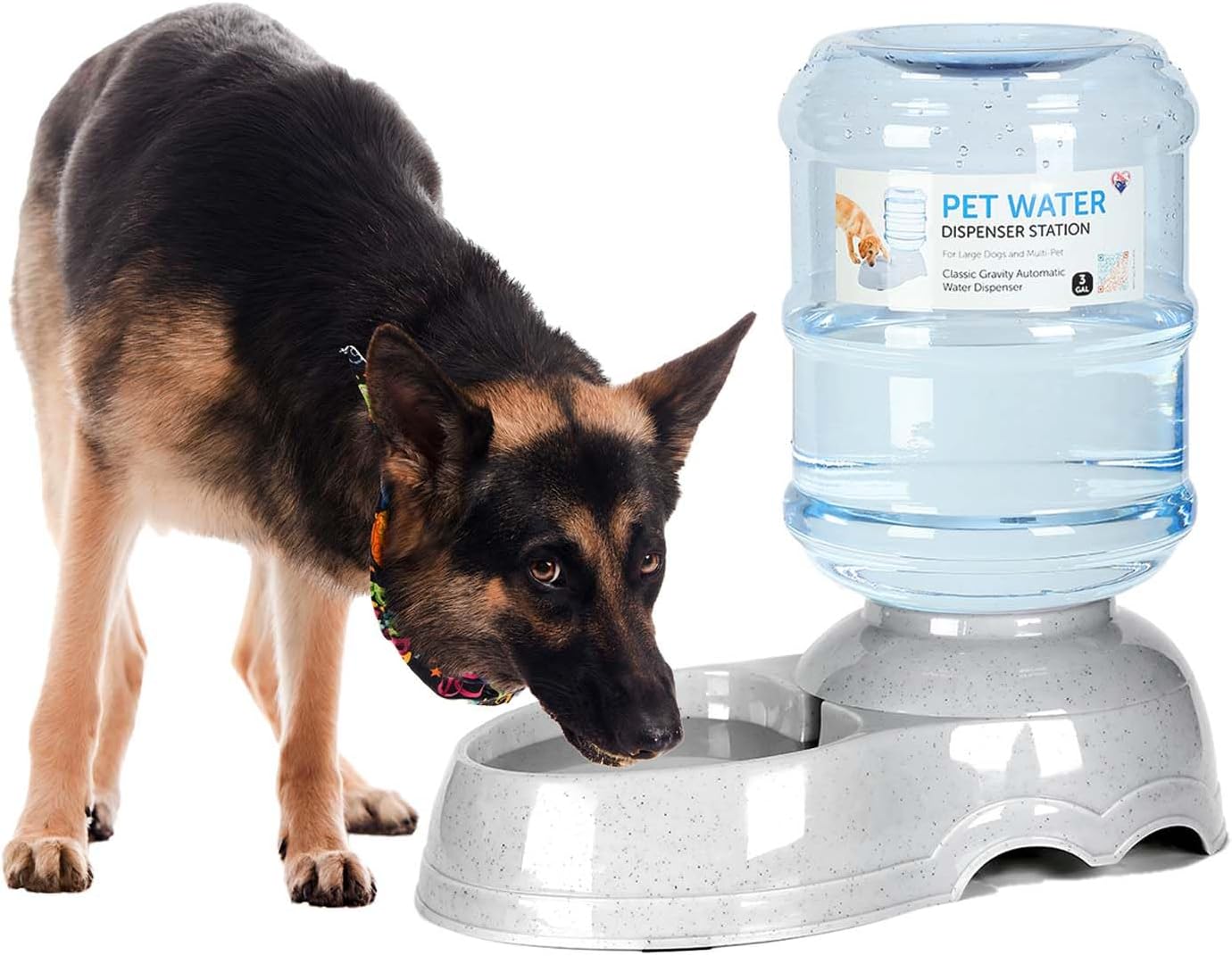 Pet Water Dispenser for Large Dogs and Multi-Pet, 3 Gallon Dog Water Bowl Dispenser, Basic Automatic Gravity Dog Cat Water Feeder, Large Capacity Pets Drinking Fountain, BPA-Free - Pet Explorer