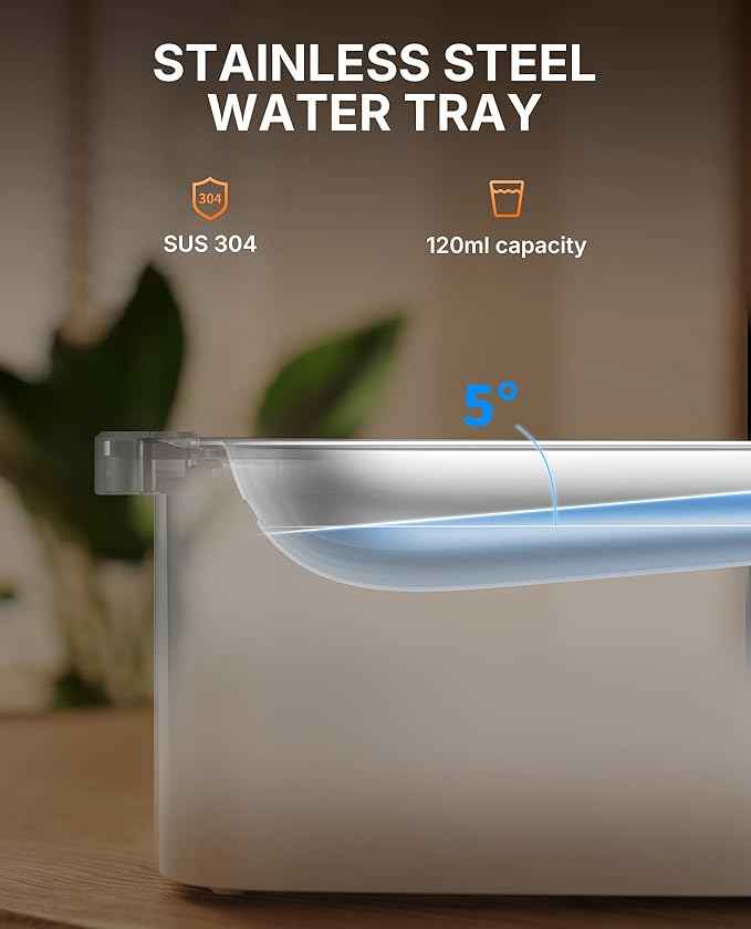 PETKIT Dishwasher Safe Cat Water Fountain, Cordless Automatic Cats Drinking Fountain with Motion Sensor, 101 oz/3L Pet Fountain for Cats Dogs Inside, Smart App Control & Stainless Steel Tray