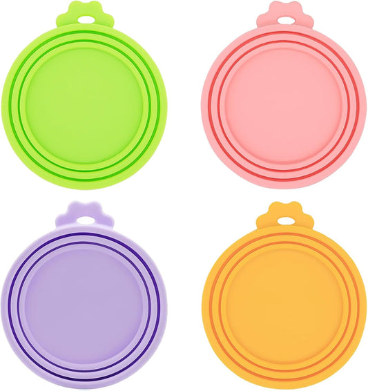 Dog Food Can Covers Silicone Food Can Lids for Cat Dog Pet Food Cans | Universal Size | BPA Free | (Mix Color3)
