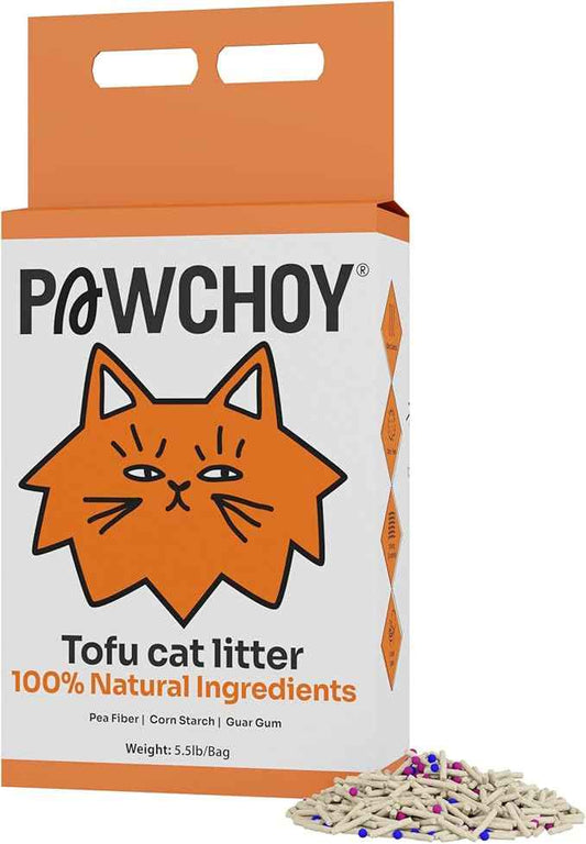 Tofu Cat Litter – Clumping, Flushable, Ultra Absorbent & Fast Drying | 100% Natural, Dust-Free, Low Tracking | Water-Soluble & Eco-Friendly (2.5 lbs x 1 Bag)