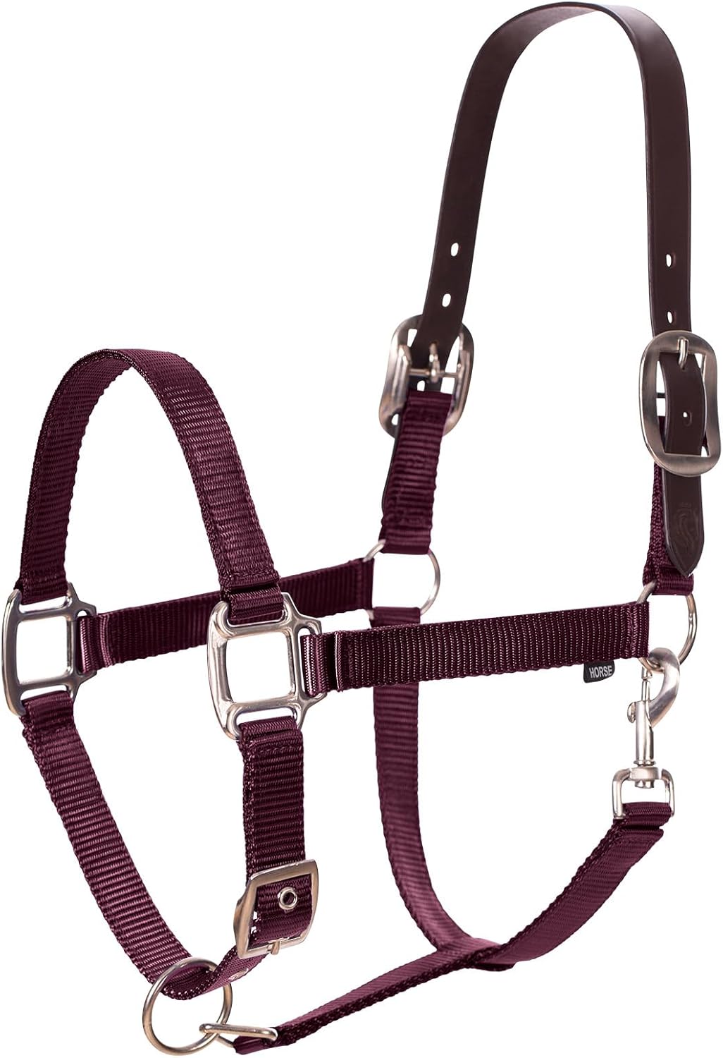 Equinavia Loki Adjustable Breakaway Horse Halter - Wine Red - Pony