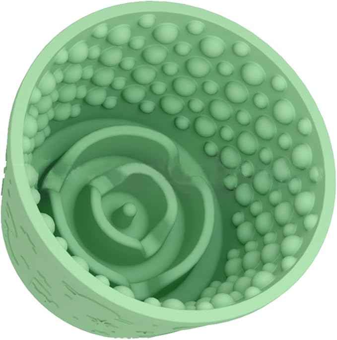 Dog Slow Feeder Lick Bowl,Anxiety Relief Treat Dispenser, Non-Slip Anti-chocking Pet Dish, Interactive Puzzle Toy for Small Medium Large Breed,Freezable BPA Free Silicone Dishwasher Safe