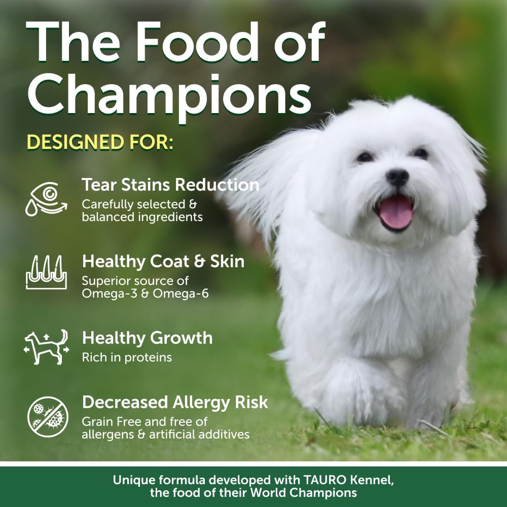 Nature's Protection Dry Dog Food for Puppy & Adult - High Protein Tear Stain Formula - Hypoallergenic Kibble for Small, Medium & Large Breed Dogs with Light Fur (Superior Care - Insect, 22 lb)
