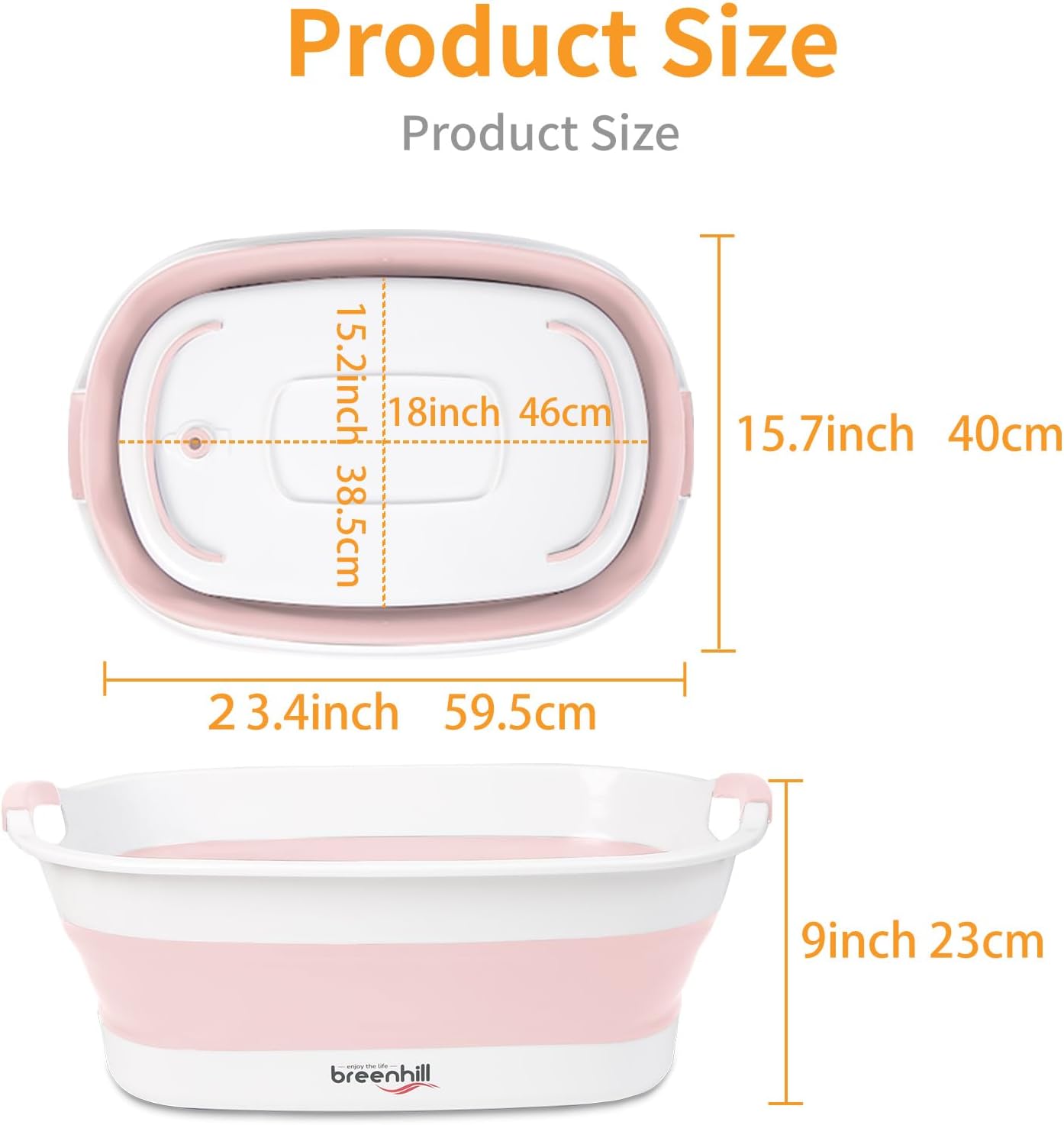 Collapsible Dog Bath Tub for Small Dogs & Cats, Portable Puppy Bath Tub with Water Drain Plug, Space Saving Foldable Pet Bathtub for Indoor & Outdoor Use, Pink - Pet Explorer