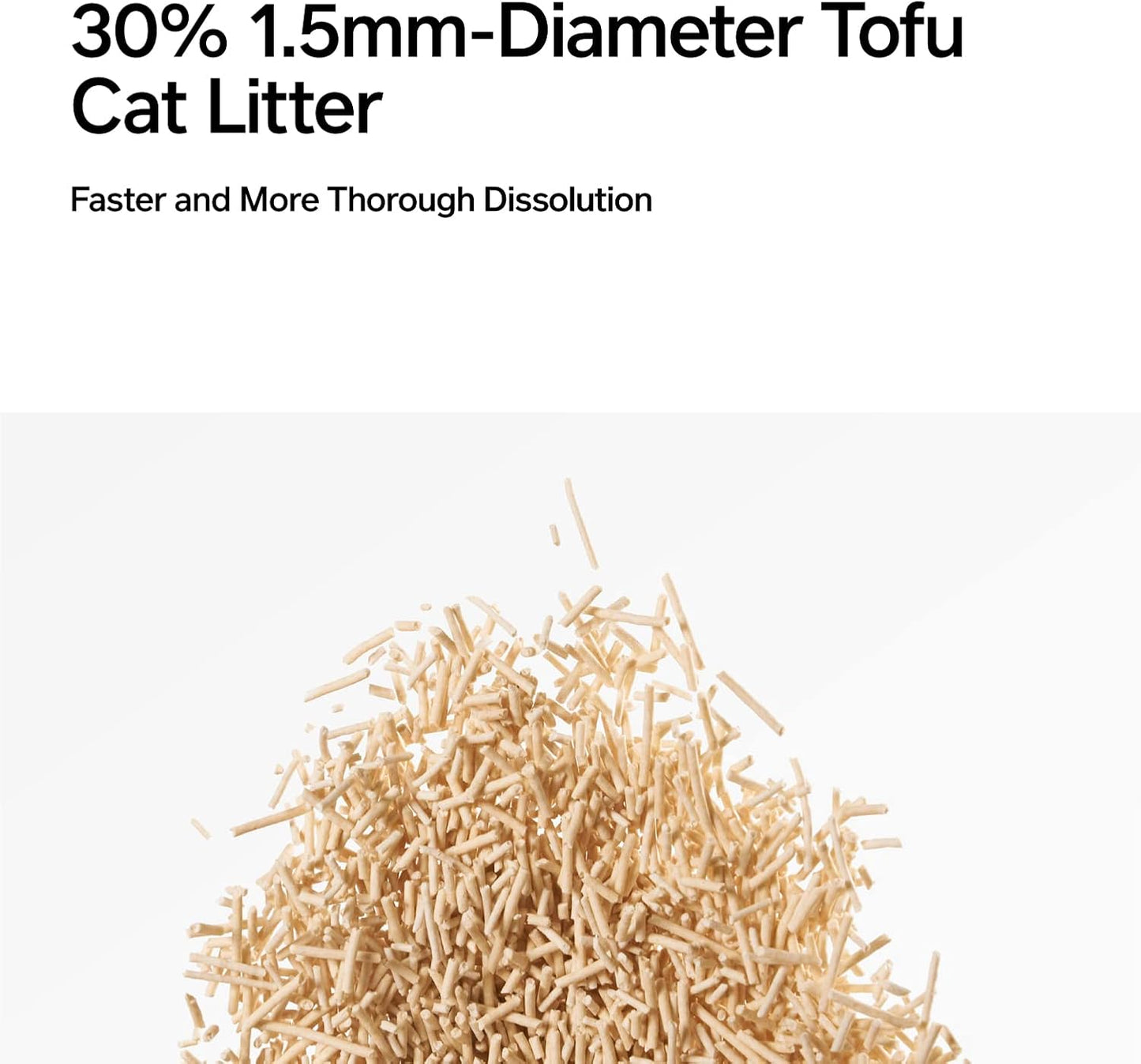 pidan Tofu Cat Litter Clumping,Flushable,Ultra Absorbent and Fast Drying, 100% Natural Ingredients Litter,Solubility in Water,Really Dust-Free,Less Scattering (5.3lb×1bag)
