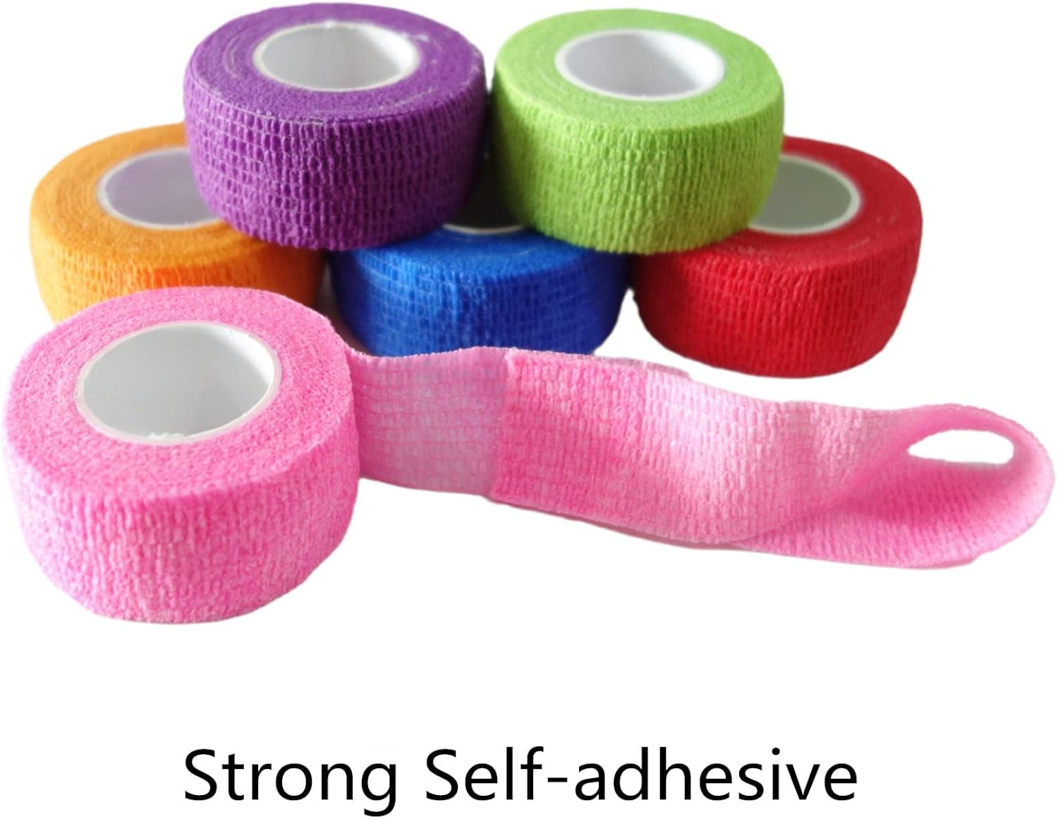 6 Pack 1" x 5 Yards Self Adhesive Bandage Wrap Breathable Cohesive Vet Wrap for Pets, Elastic Self-Adherent Tape for Sports, Wrist, Ankle (Mixed Colors) - Pet Explorer