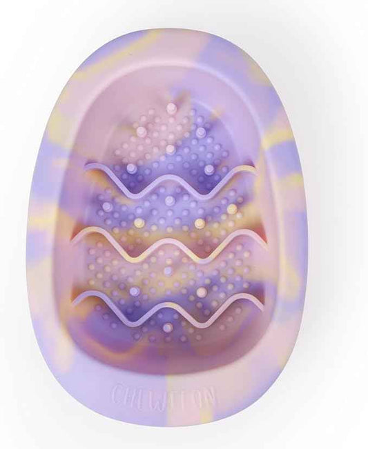 CHEWFFON Easter Dog & Cat Lick Mat Bowls, BPA-Free Silicone Slow Feeder Bowl with Suction Cups, Non Slip Pet Food Bowl Reduces Boredom and Anxiety, Dishwasher Safe, Lavender Purple Small