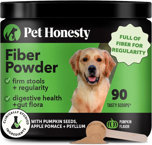 Pumpkin Fiber Powder Supplement for Dogs - All Natural Dog Probiotic with Psyllium Husk, Pumpkin Seeds and Apple Pectin for Healthy Digestion (90 Scoops) - Pet Explorer