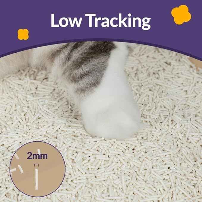 Happy&Polly Tofu Cat Litter - Clumping Flushable Cat Litter, 100% Natural Food-Grade Ingredients, Ultra Absorbent, Dust-Free, Low Tracking, Lightweight and Eco-Friendly Tofu Litter(5.5lb×3 Bag)