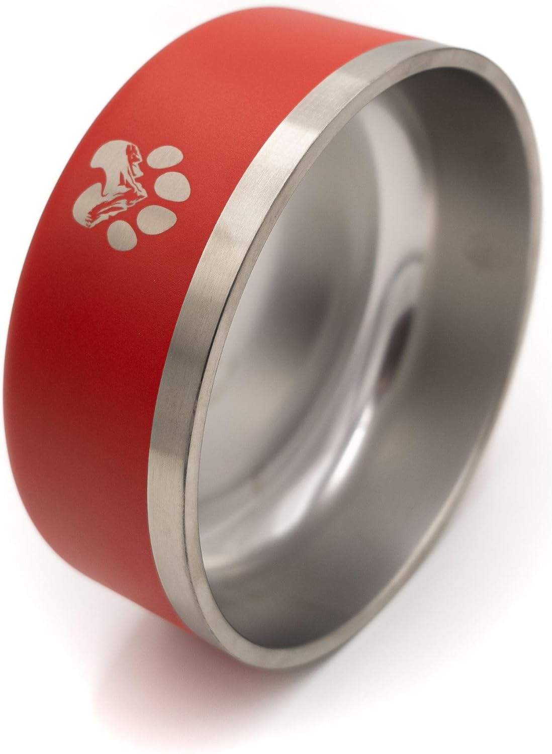 Stainless Steel Dog Bowl for Small-Large Dogs | Double Wall Insulated, Non-Slip Base Heavy Duty Water and Food Bowls for Dogs & Cats | Pet Safe BPA Free & Dishwasher Safe | 32 Oz - Red - Pet Explorer