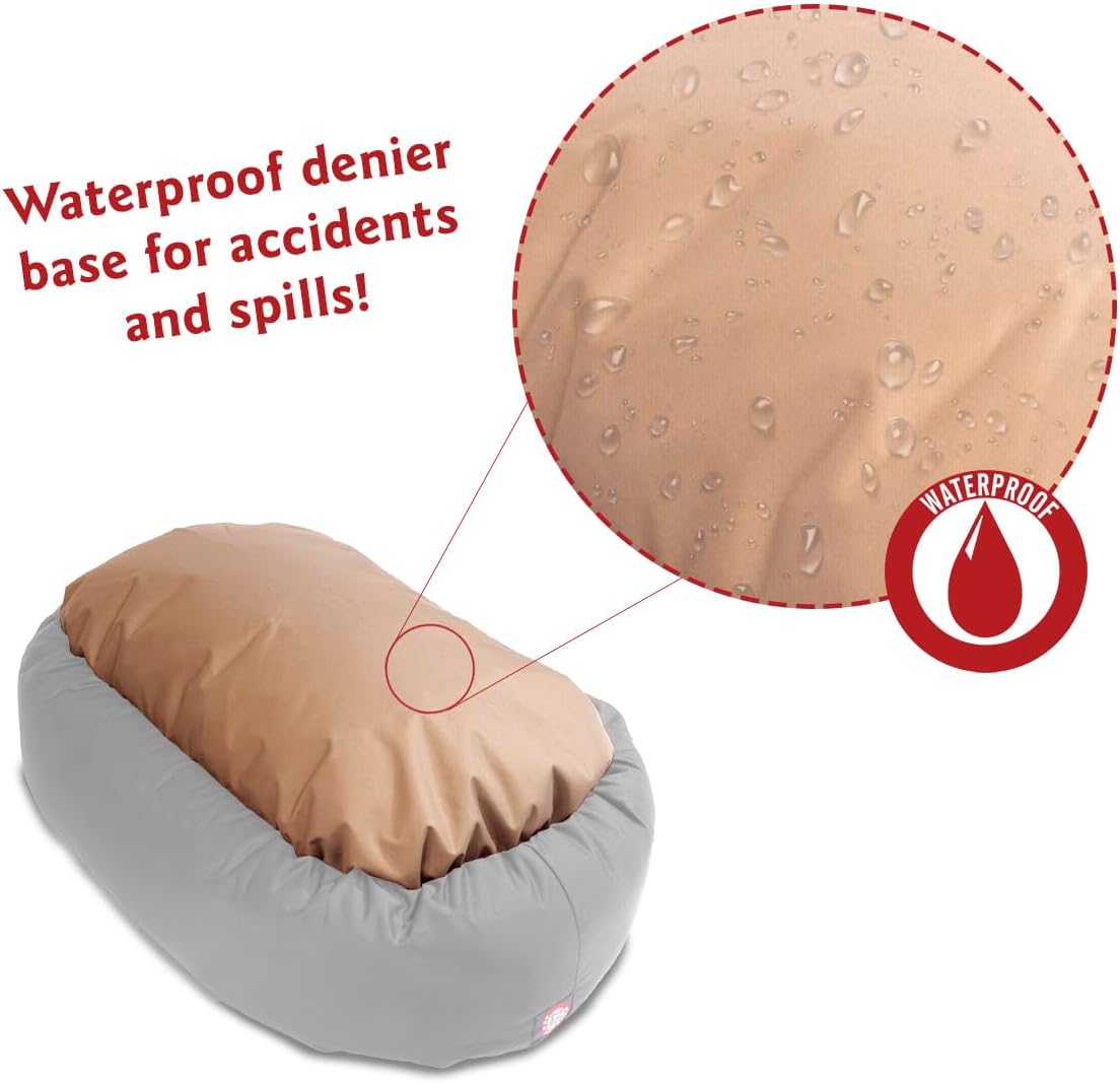 Majestic Pet 24 Inch Suede Calming Dog Bed Washable 24x19x7 (Inch) – Cozy Soft Round Donut Dog Bed with Spine Support for Dogs to Rest Their Head - Pet Bed Small – Sage - Pet Explorer