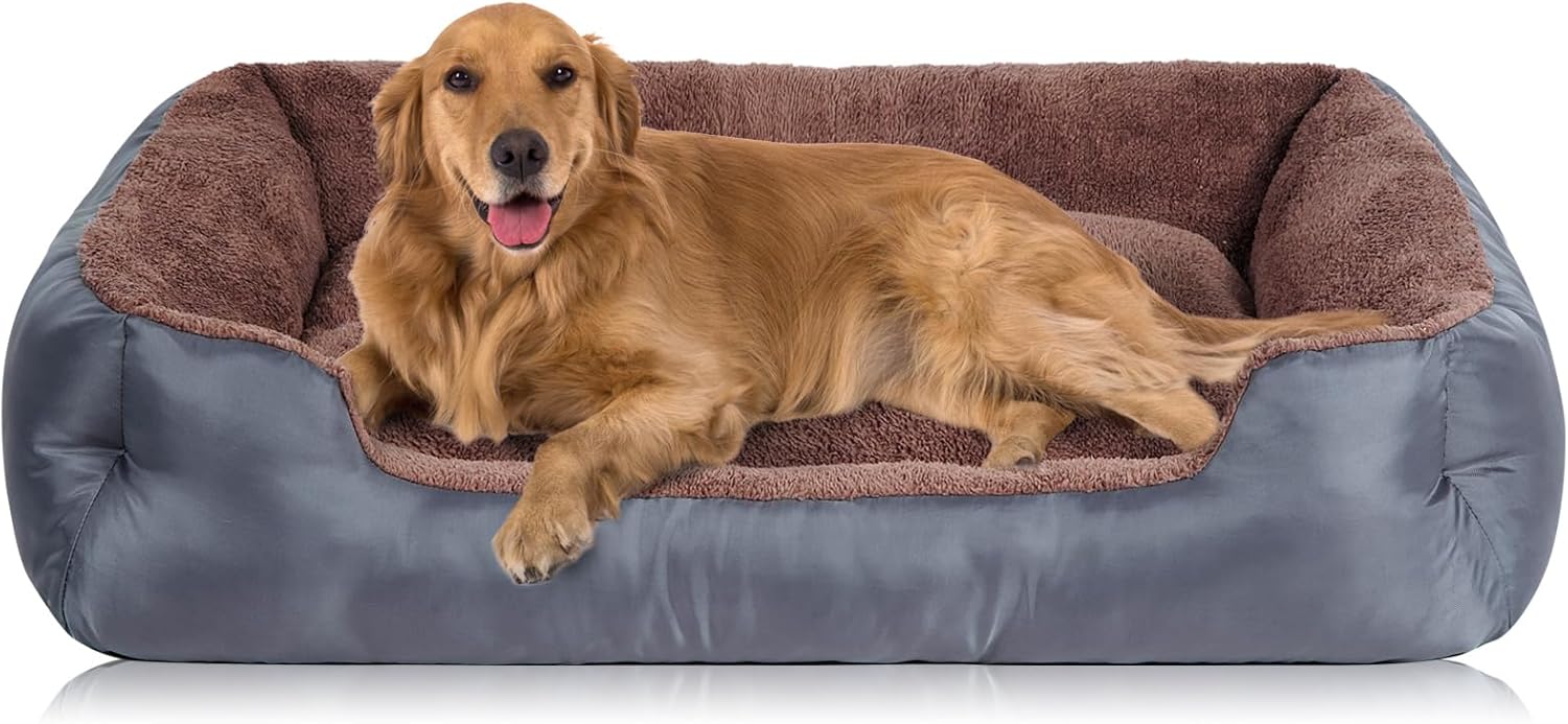 Dog Beds for Jumbo Dogs, Large Pet Beds Machine Washable, Soft Dog Sofa Bed with Non-Slip Bottom - Pet Explorer