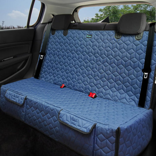 Dog Car Seat Covers for Back Seat, Heavy Duty Pet Bench Seat Covers for Trucks Waterproof Protector Back Seat Nonslip Dogs Car Seat Covers for Crew Cab/Ford F-Series/Ram 1500/Sierra/Silverado - Pet Explorer