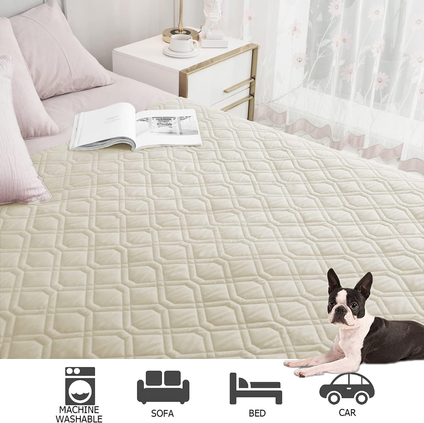 Ameritex Waterproof Blanket Reversible Dog Bed Cover Pet Blanket for Furniture Bed Couch Sofa - Pet Explorer