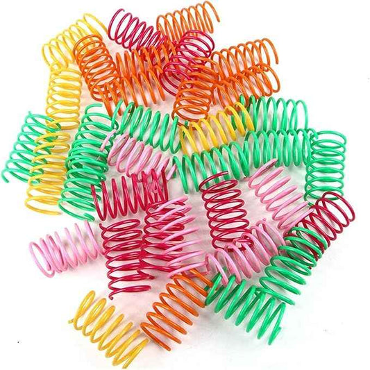 Cat Spring Toy 500PCs Colorful Plastic Spring Coils Attract Cats Cat Accessories for Indoor Cats for All Breeds