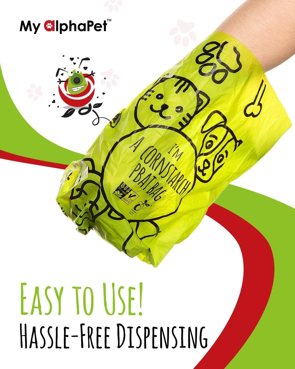 Compostable Dog Poop Bags, Cornstarch Eco-Friendly, HOME COMPOST NF T 51-800, 120 Count, Large Size Bag 9x13 Inches, 8 Unscented Refill Rolls, Leak-proof, Plantbased, GM-Free Corn - Pet Explorer