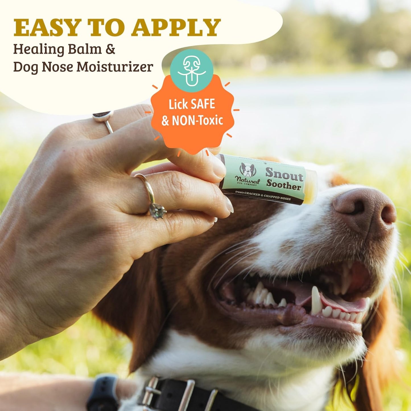 Natural Dog Company Snout Soother, Dog Nose Balm, Wax & Cream for Dry, Cracked Noses, Heals & Moisturizes with Shea Butter & Coconut Oil, Lick-Safe Nose Butter, Made in USA, 2 oz. Stick - Pet Explorer