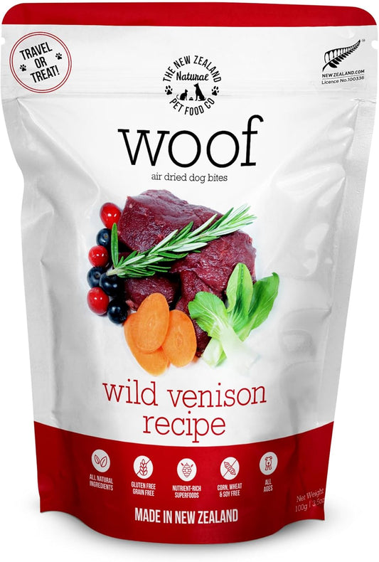 Wild Venison - Air Dried, Toppers, High Protein, Natural Limited Ingredient Recipe Dry Dog Food - 3.5 oz