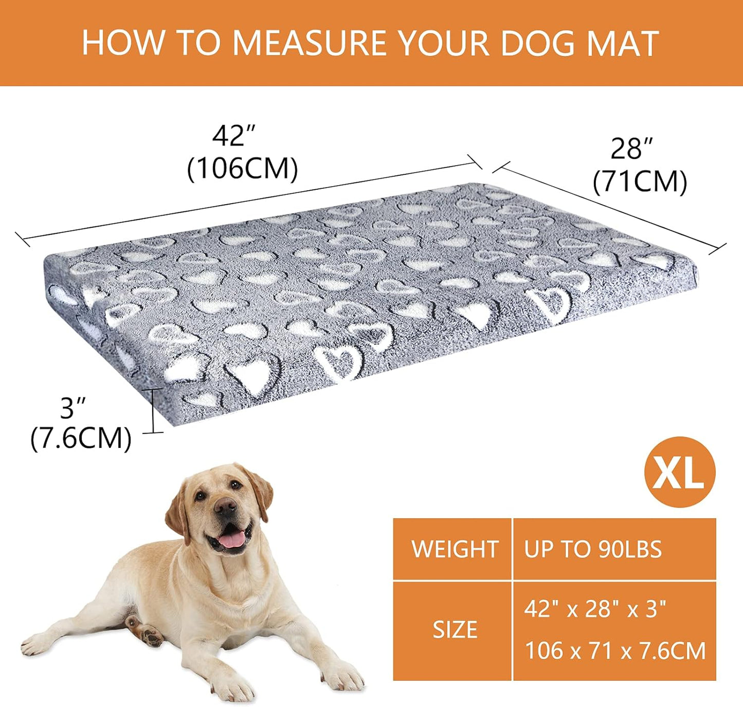 VANKEAN Stylish Dog Bed for Crate - Reversible Cool & Warm, Waterproof Inner, Firm Support, Machine Washable, XXL to Small, Grey - Pet Explorer
