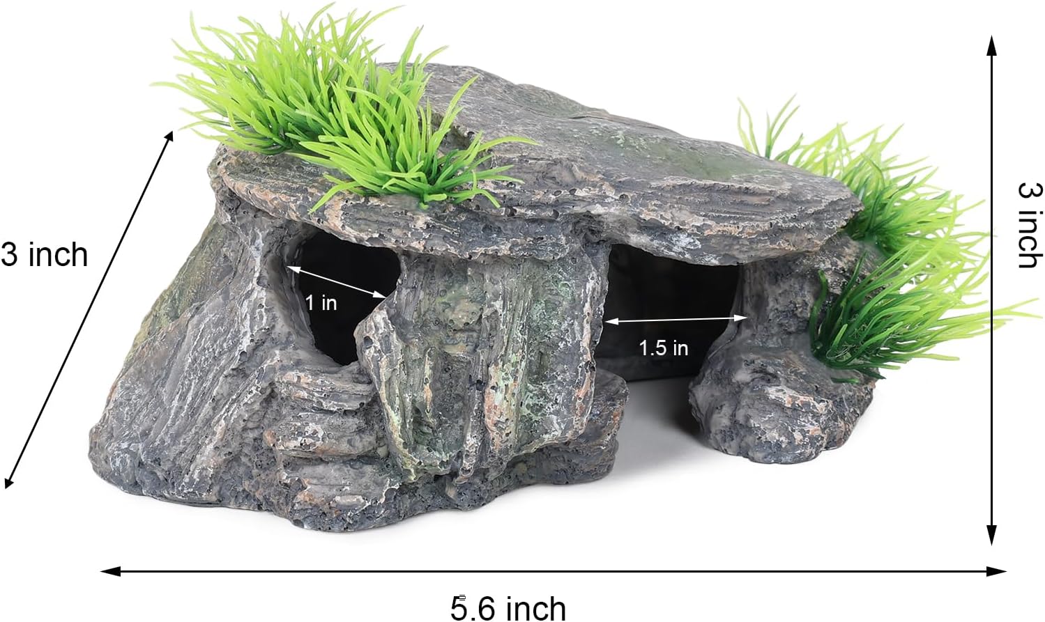 Premium Small Fish Tank Decorations, Reptile Tank Accessories, Turtle Tank Accessories, Natural Reptile Hide for Bearded Dragon, Professional Turtle Basking Platform (Small) - Pet Explorer