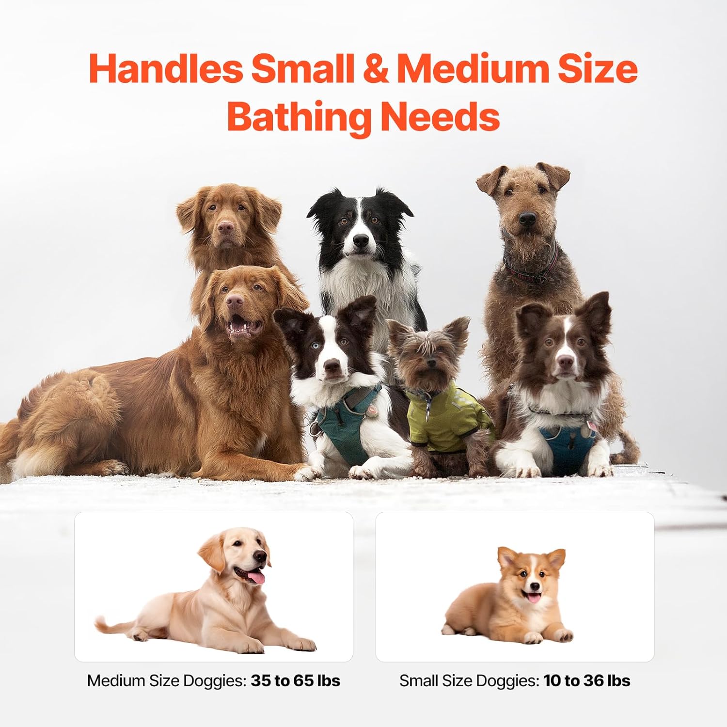VEVOR Portable Dog Bathtub, Elevated & Foldable Space-saving Pet Shower Station with Quick Drainage, Bathing Tub for Washing & Grooming Small and Medium Size Dogs and Cats Indoor & Outdoor, Light Blue - Pet Explorer