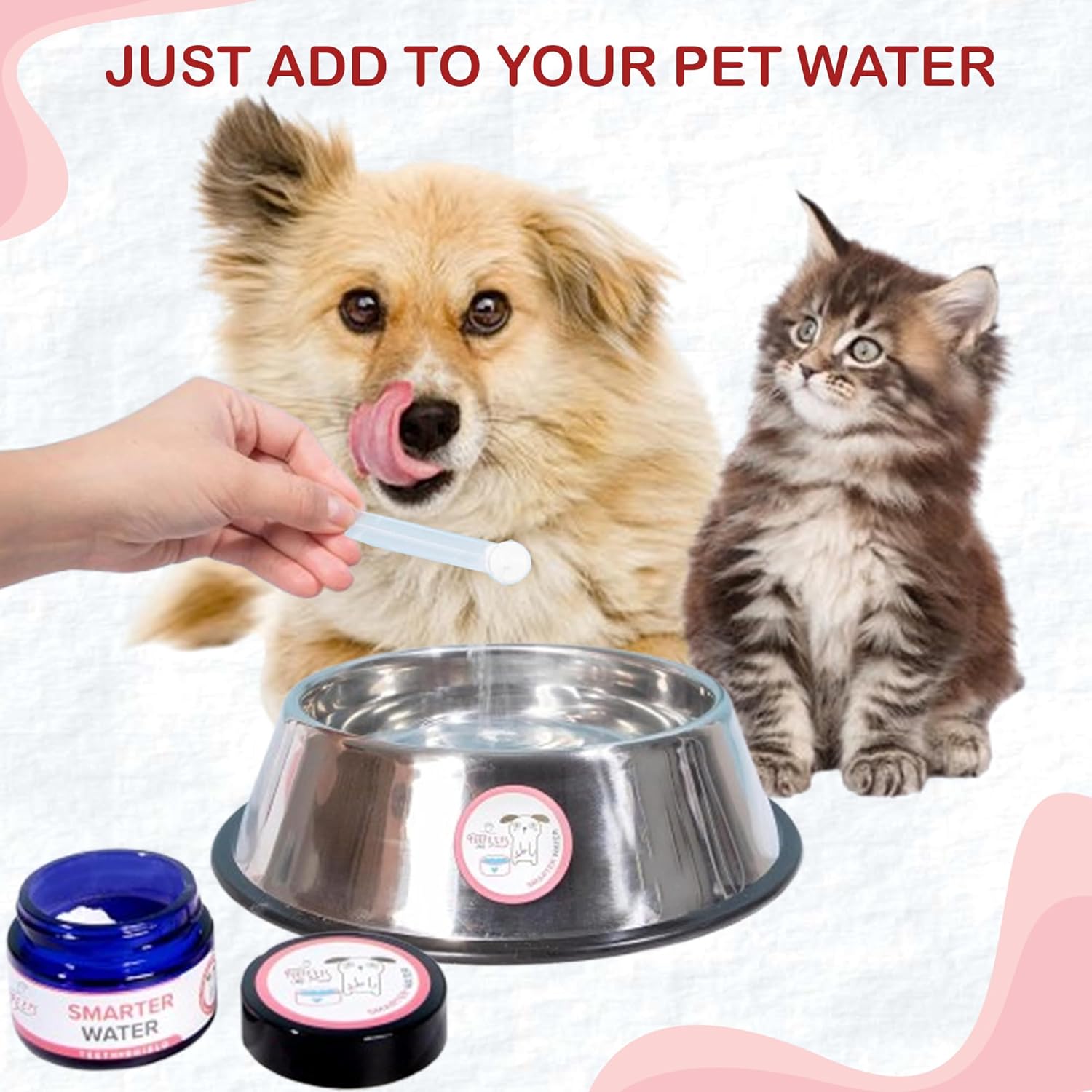 Dog Breath Freshener Powder for Water – Cat & Dog Dental Care Water Additive, Natural Plaque & Tartar Remover, Bad Breath Eliminator, Easy No-Brush Oral Hygiene – 45 Servings, Vet Recommended - Pet Explorer