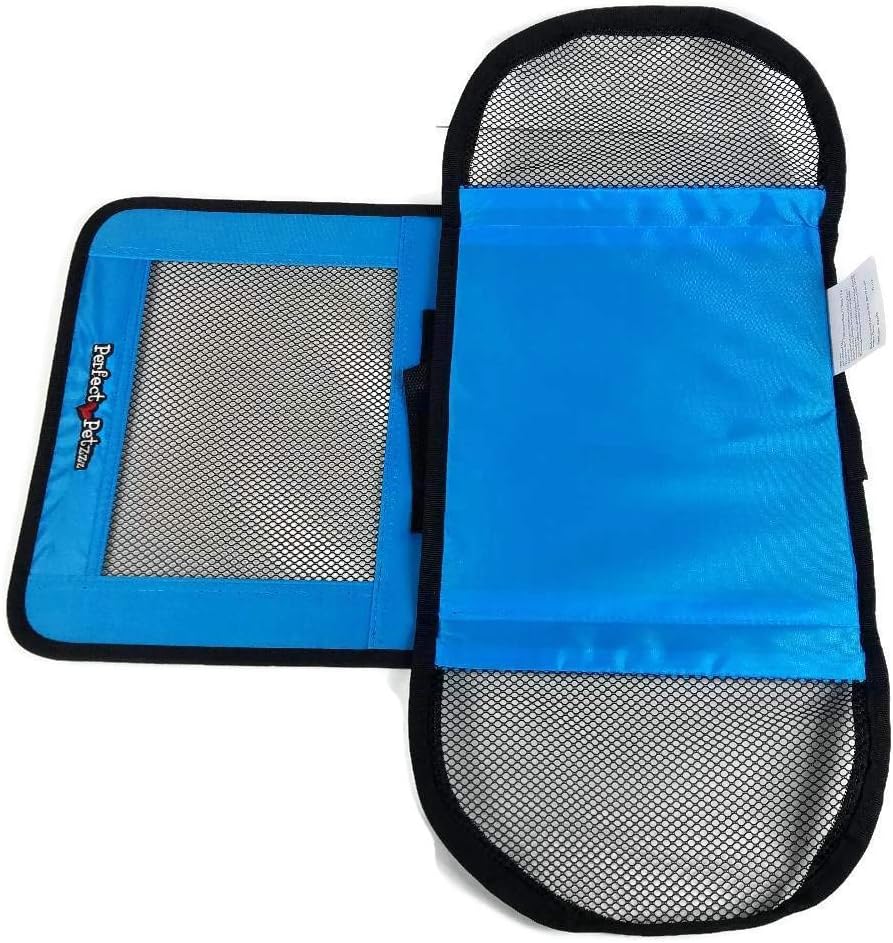 Tote for Lifelike Stuffed Interactive Pet Dogs and Cats, Nylon and Mesh Carrier for Pet Animals,Zippered Carrying Case Accessory-Blue - Pet Explorer