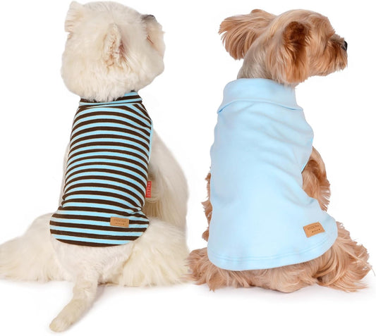 KYEESE 2Pack Dog Sweater Stretchy Dogs Clothes Soft Dachshund Clothes Warm Pets Coats Dog Sweaters for Small Dogs Male Turtleneck Small Pets Sweaters Pullover Pet Sweatshirt