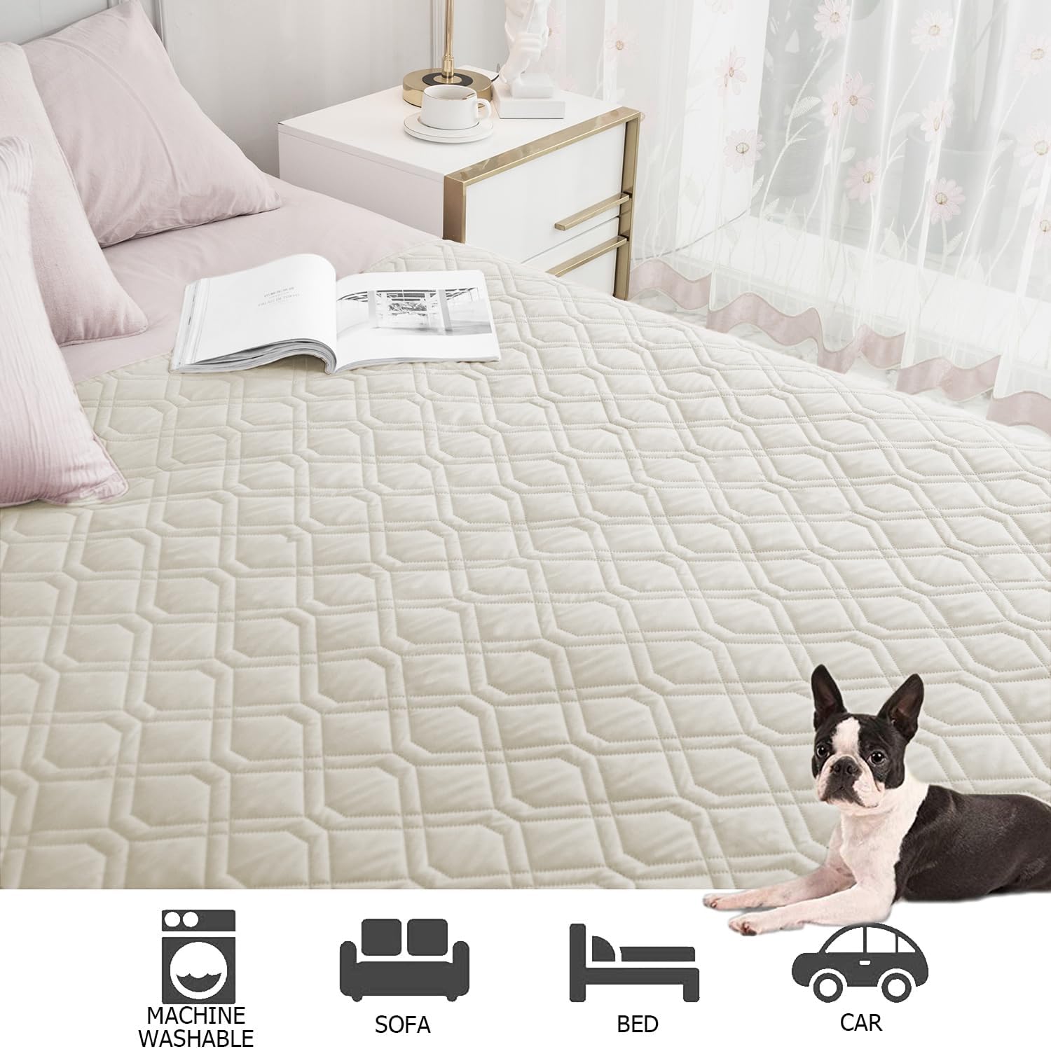 Ameritex Waterproof Dog Bed Cover Pet Blanket for Furniture Bed Couch Sofa Reversible - Pet Explorer