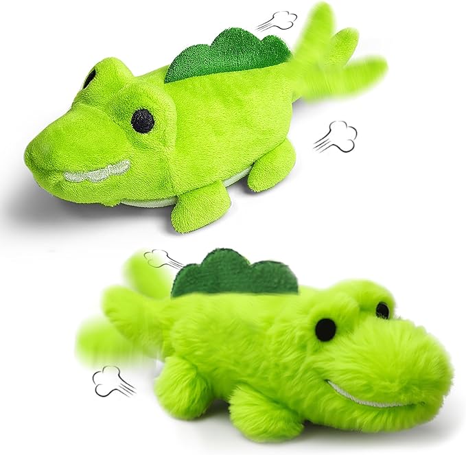 Interactive Cat Toys for Indoor Cats – Auto Moving Alligator with 360° Random Movement & Tail Wagging, Rechargeable Cat Exercise Toy with Catnip, Self-Play Fun for Bored Adult Cats-Set