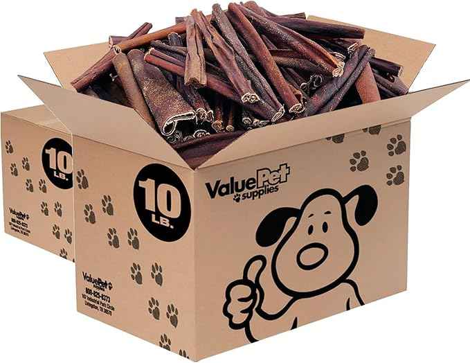 ValueBull Collagen Sticks for Dogs, Varied Shape & Size Chews, Natural Long-Lasting Dog Treats, 20 Pound Bulk Pack - Supports Joints, Skin & Coat with Chondroitin & Glucosamine