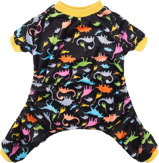 CuteBone Dog Halloween Pajamas Puppy Onesies Small Dogs Soft Pjs Coat Cat Apparel Comfy Pet Christmas Clothes Outfit Doggie Bodysuit P26L