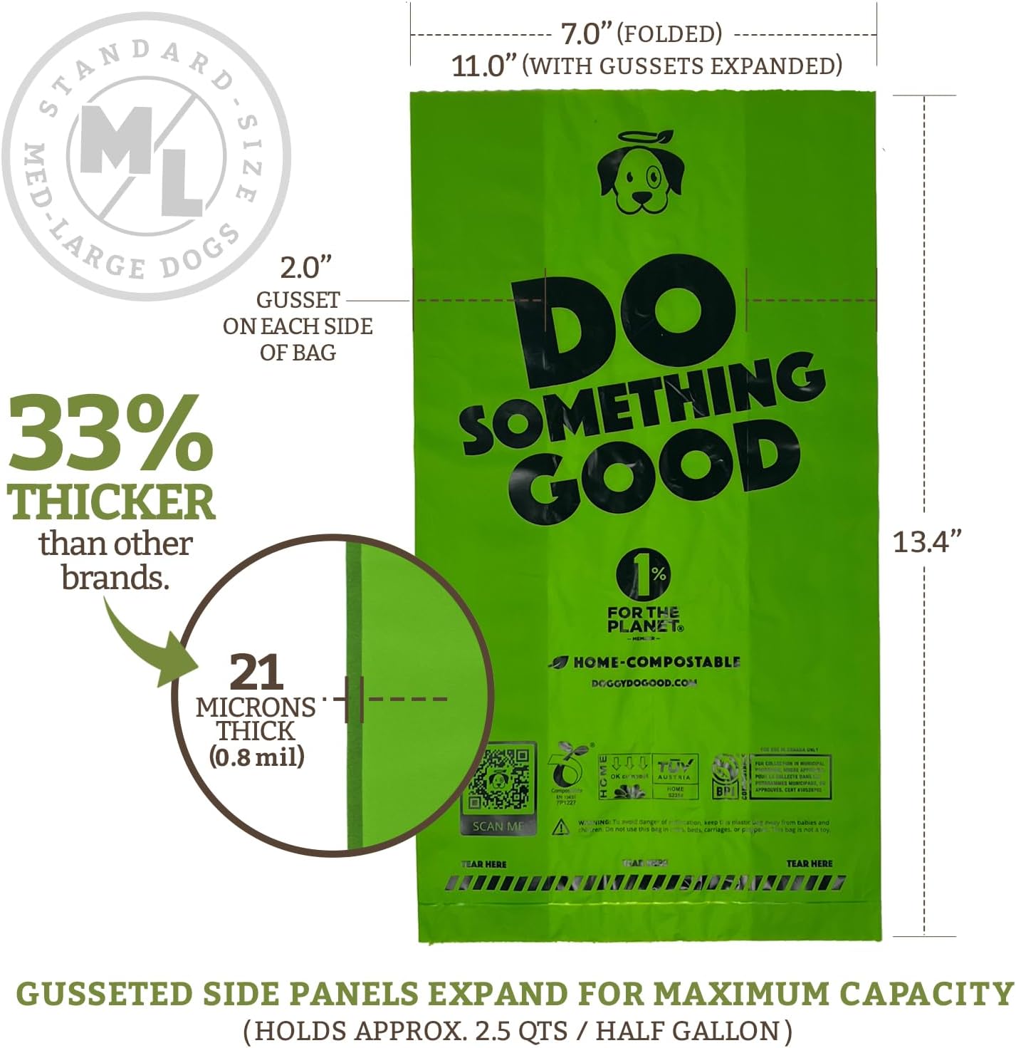 Doggy Do Good Poop Bags for Dogs (360Ct), Easy Open Dog Poop Bags Rolls, Certified Home Compostable - Pet Explorer
