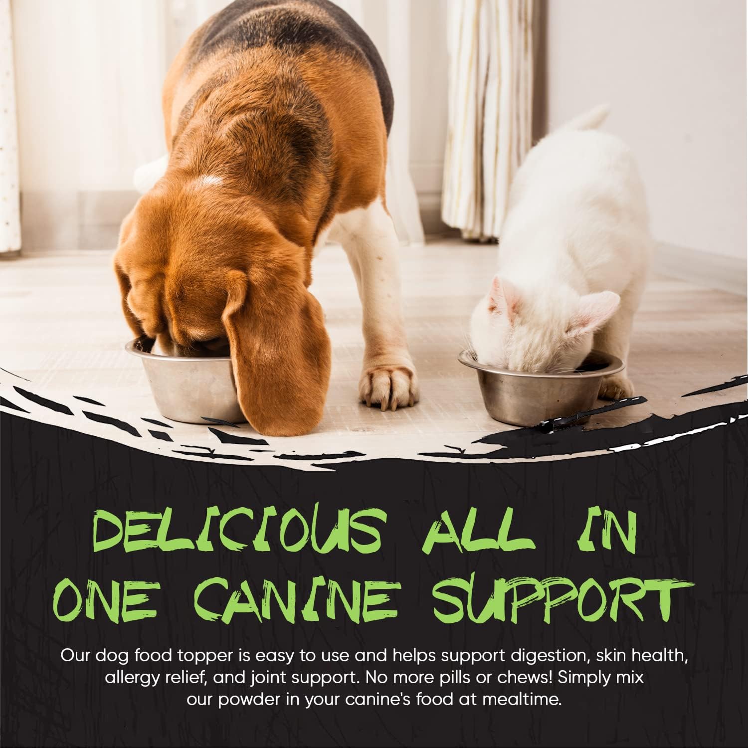Origins 5-in-1 Dog Supplement - Powdered Food Topper w/Natural Heirloom Pork Protein- Supports Healthy Digestion, Skin, and Coat - Helps Reduce Itching & Joint Inflammation (2 lbs) - Pet Explorer