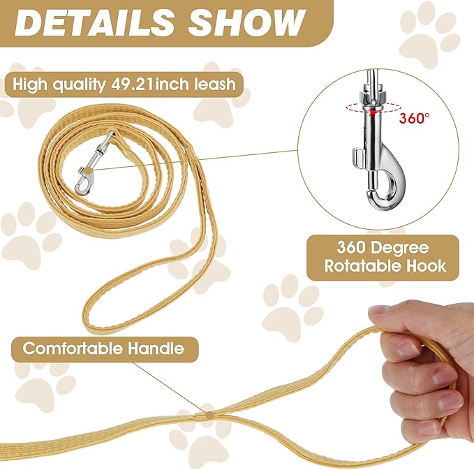 Cat Harness and Leash for Walking Escape Proof Adjustable Soft Harnesses and Leash Set Easy to Wear Kitten Harness for Travel Training and Walking(Vanilla Yellow)