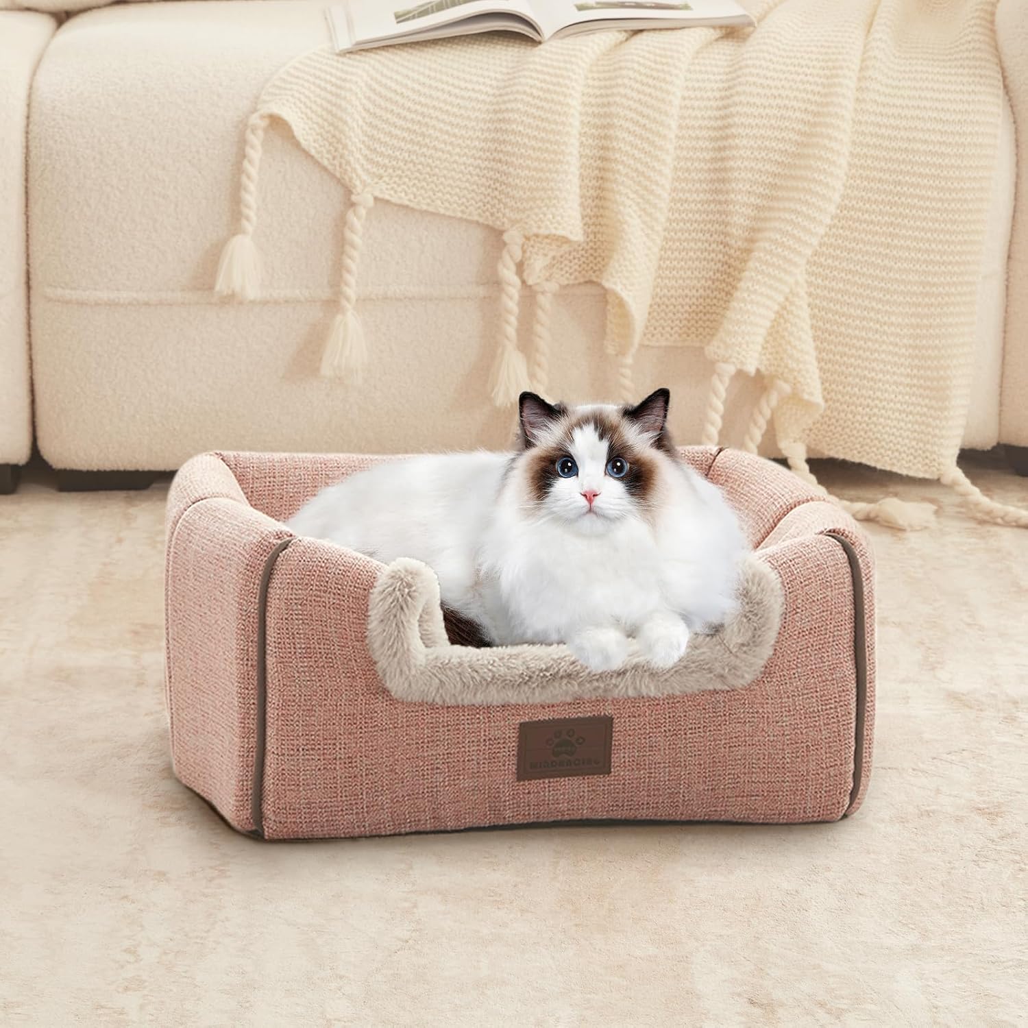 Cat Bed for Indoor Cats - Cat Cave Beds Cat House Cat Tent with Removable Washable Cushioned Pillow, Soft Kitten beds,Cat Beds & Furniture, for Small and Medium Pet Bed - Pet Explorer