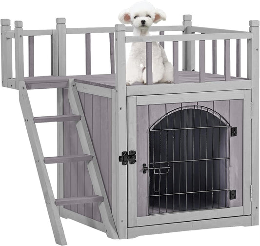 Aivituvin Dog House Feral Cat House Outdoor and Indoor,Pet Houses with Stairs,2 Storys - Pet Explorer