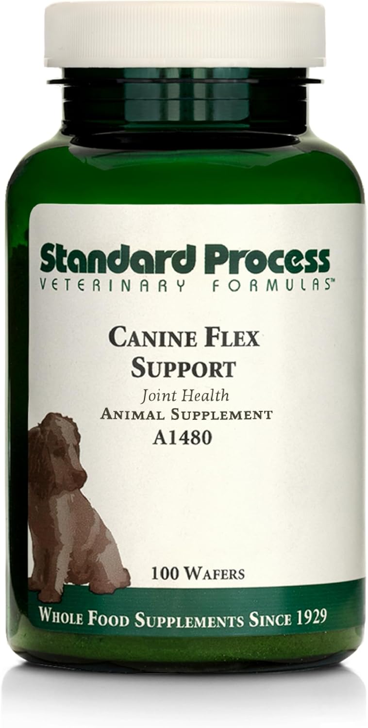 Standard Process Inc. Canine Flex Support - Joint & Immune Health Supplement for Dogs - Chewable Wafers for Healthy Joint Function Support - Nutritional Whole-Food Based Supplement - 100 wafers - Pet Explorer