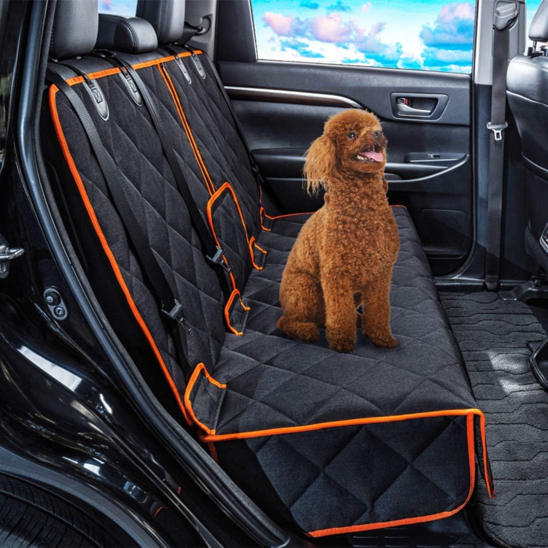 Car Seat Protector, 600D Heavy Duty Car Seat Cover for Dogs, Waterproof Dog Car Seat Cover for Back Seat, Scratch Proof Nonslip Seat Cover for Dogs in Car - Pet Explorer