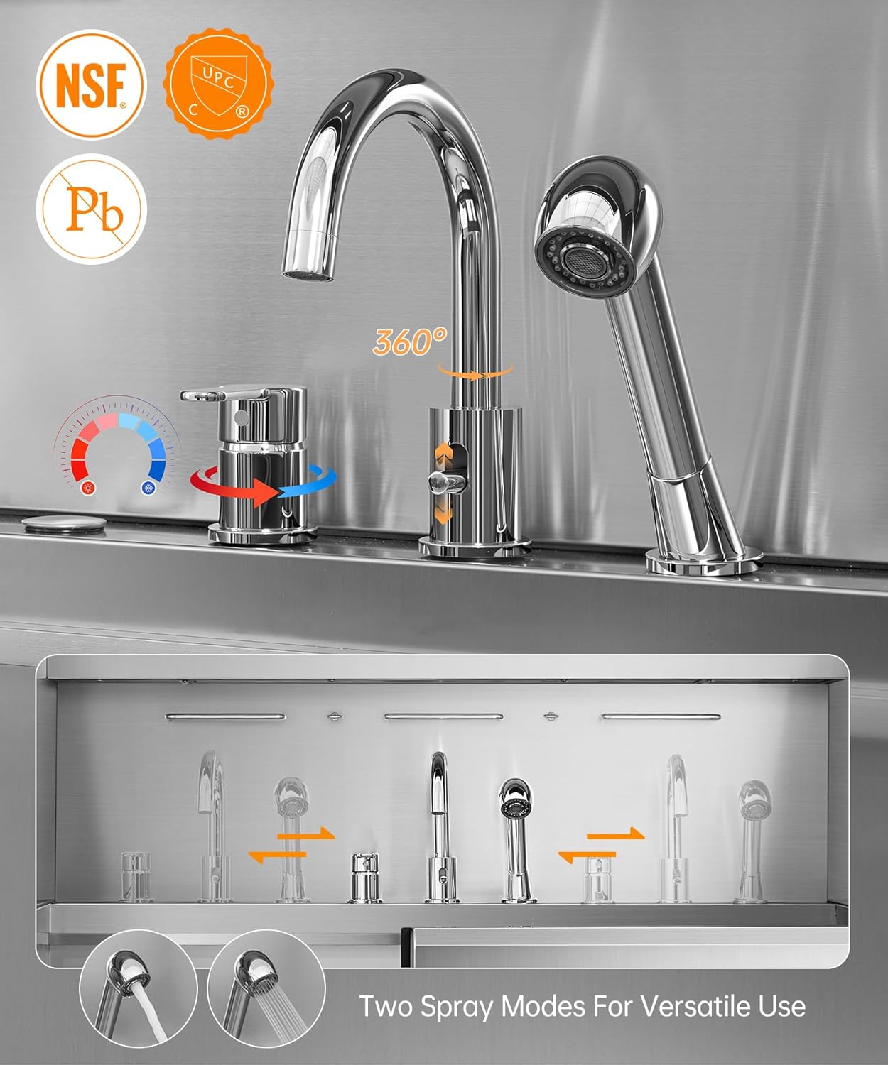 polimo Dog Wash Station with Pet Dryer & LED, Professional Dog Bathing Station for Large, Medium & Small Dogs – with Window, Ramp, Drawer, Floor Grate, LED Display & Faucet (Left RAMP & Dryer, 61") - Pet Explorer