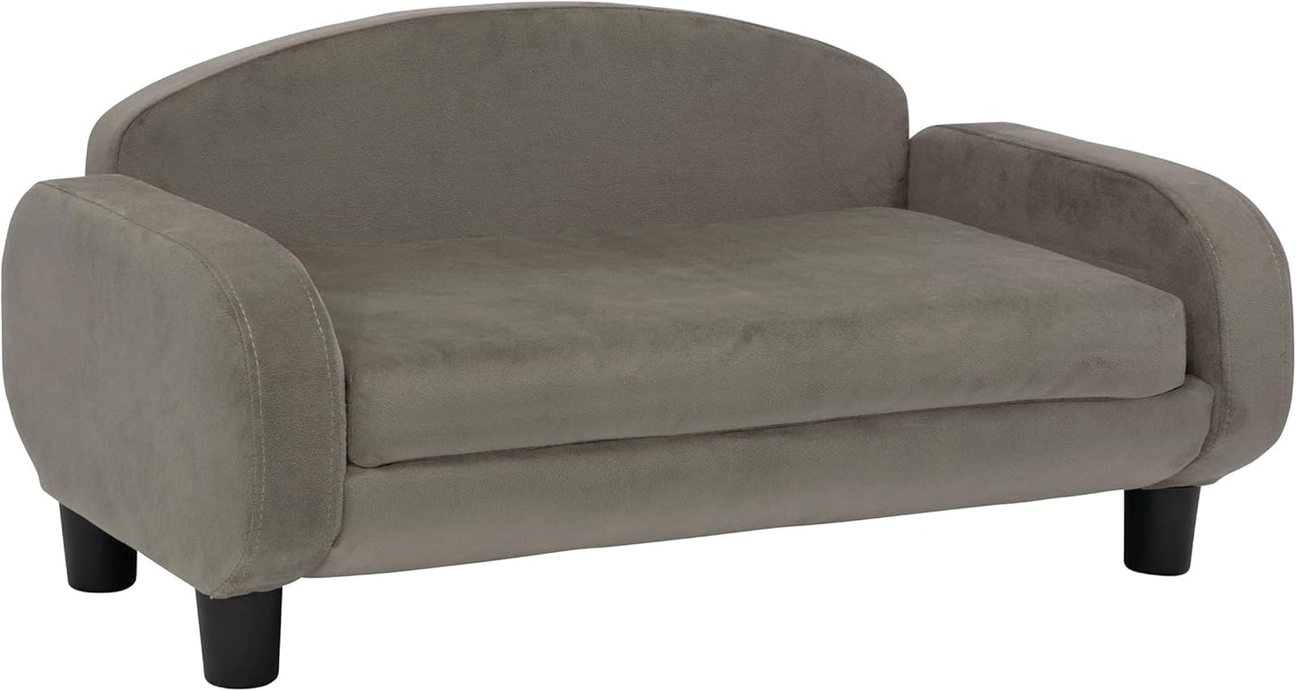 Paws & Purrs Cat Sofa Bed, Pet Couch for Indoor Cats Elevated Cat Beds with Removable Washable Mattress Cover for Kitten, Puppy or Small Animal- 31.5" Wide, Ash - Pet Explorer