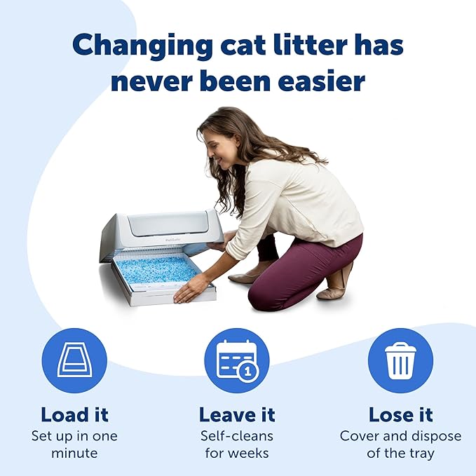 PetSafe ScoopFree Disposable Crystal Cat Litter Tray - Easy Cleaning Box - Refill Tray for Electric Litter Box - Fresh Scent - 4.3 lb Bag