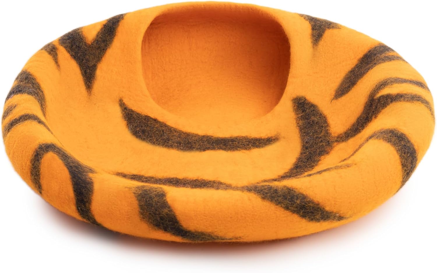 Woolygon Premium Felt Cat Cave Bed – Wool Kitty Beds Handcrafted Kitten Caves Bed for Indoor Cats - Made from 100% Eco-Friendly Merino Wool, Foldable Cat Hidewawy Covered Cat House Pod - Pet Explorer