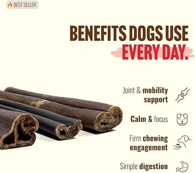 Natural Farm Peanut Butter Flavor Collagen Sticks for Dogs (6 Inch, 25 Count), Long-Lasting Beef Collagen Sticks, Rawhide Alternative Chews with Chondroitin & Glucosamine, Low-Fat Dental Treats