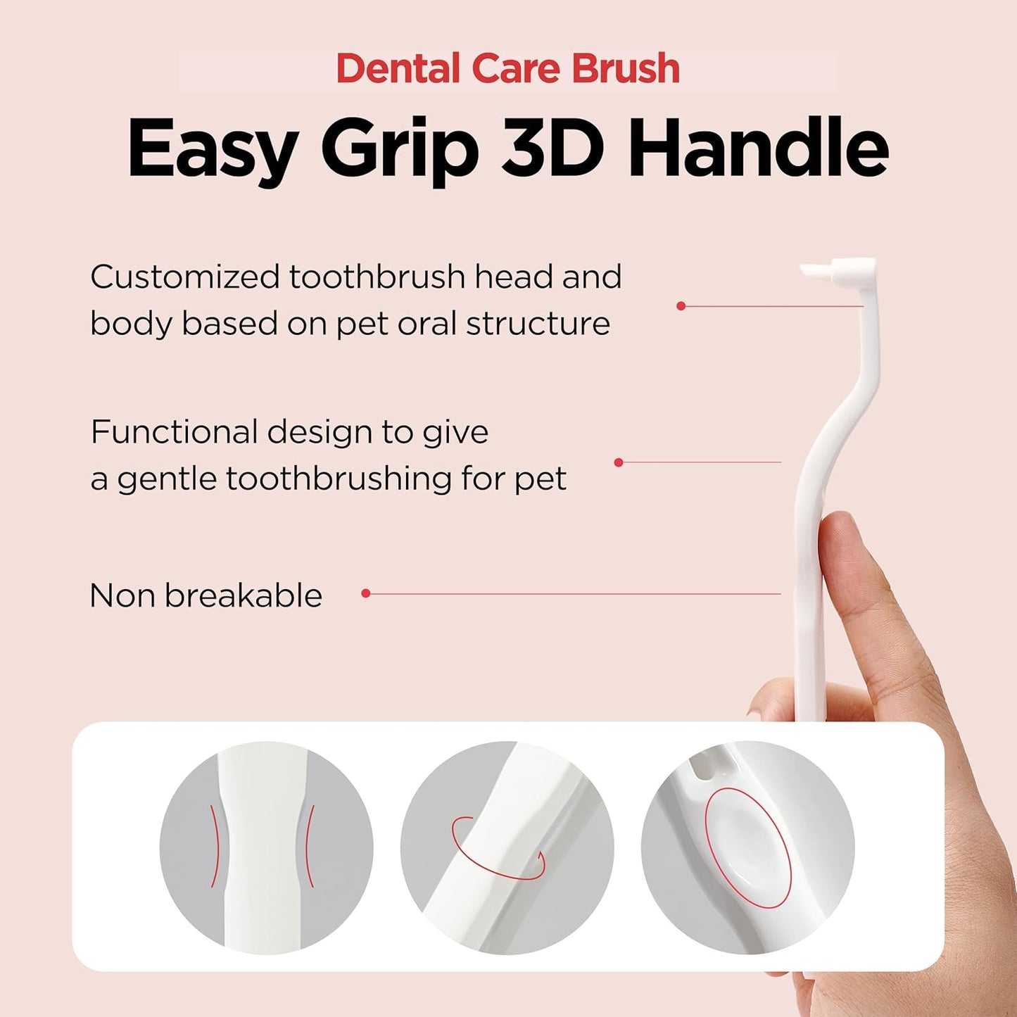 JAYU PET Dental Care Brush [Soft&Firm&Edge Bristles] - Toothbrush for Cat and Small Dogs, Removing Old Plaque and Tartar, Cat Dental Care, Cats Teeth Brushing & Easy Cleaning - Pet Explorer