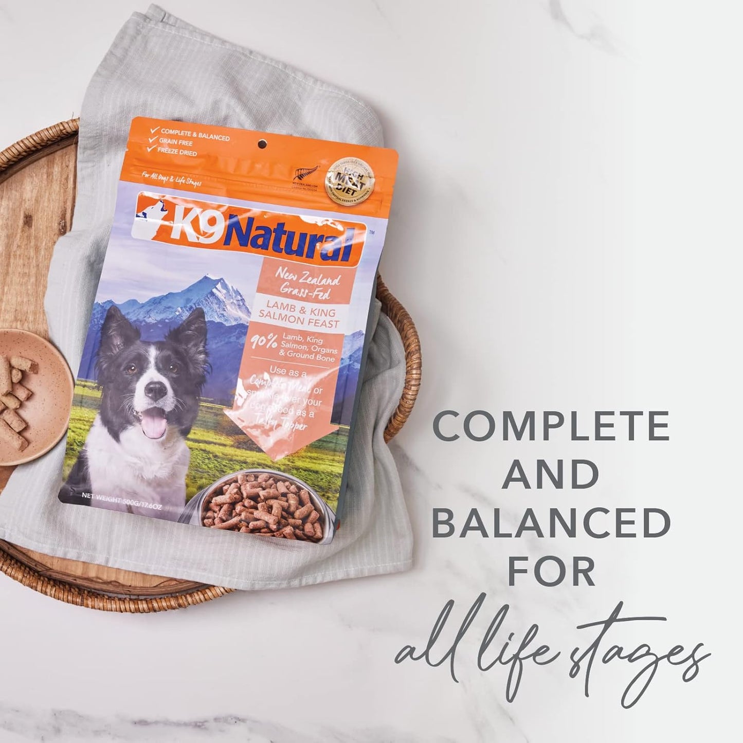 K9 Natural - Grain Free Freeze Dried Dog Food - Lamb, 4lb
