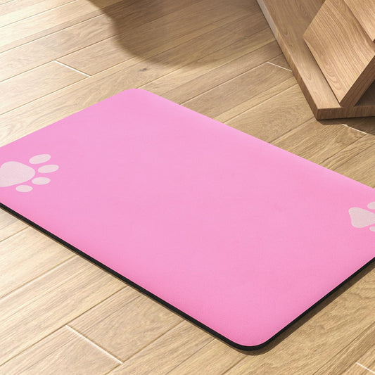Pet Feeding Mat-Absorbent Dog Mat for Food and Water Bowl-No Stains Quick Dry Water Dispenser Mat-Dog Accessories Pet Supplies-Bowl for Messy Drinkers（BRIGHTPINK,12"x19" - Pet Explorer