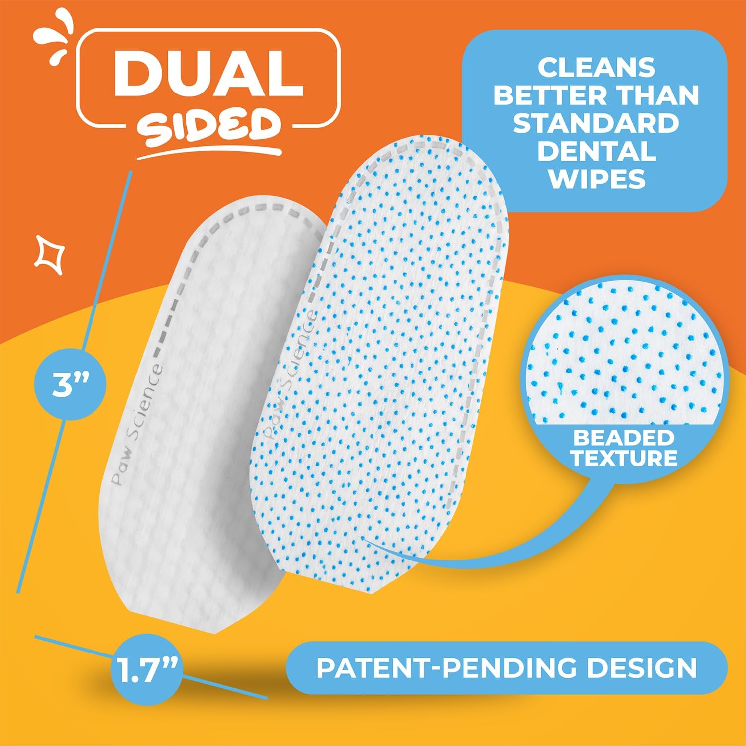 Cat & Dog Teeth Cleaning Wipes - Dental Finger Wipes for Cats & Dogs - Pet Toothbrush & Tooth Brushing Kit - Effective Teeth Cleaner (Unscented) - Pet Explorer