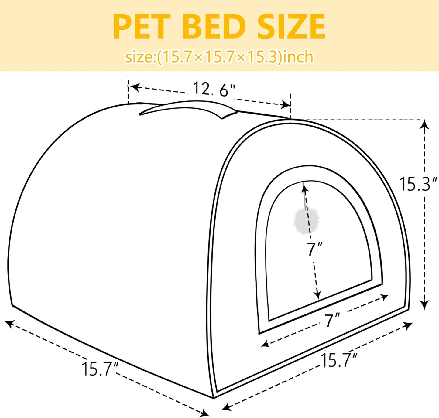 Cat Bed for Indoor Cats，Foldable cat cave，Anti-Slip & Water-Resistant Bottom，cat Houses for Indoor Cats or Small Dogs, Kitten Tent, Rabbit Bed，2 in 1 pet Bed (Pink) - Pet Explorer