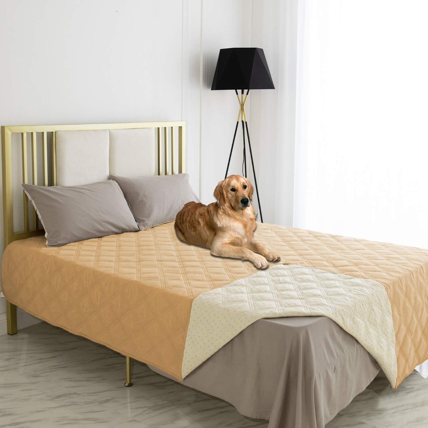 Ameritex Waterproof Dog Bed Cover Pet Blanket with Anti-Slip Back for Furniture Bed Couch Sofa - Pet Explorer